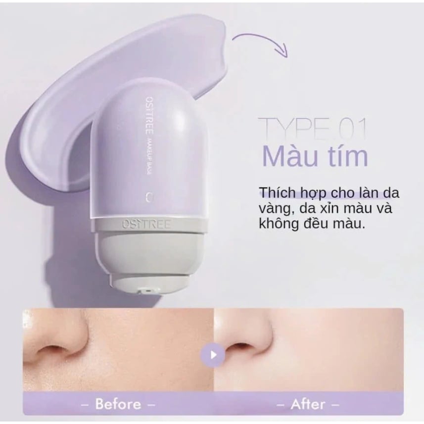  Kem Lót OSITREE Color Correcting Makeup 32g [Tím , Xanh Lá] 