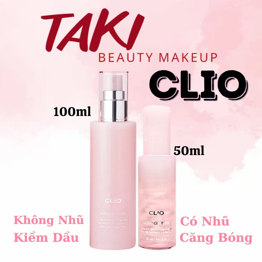  Xịt Khoá Nền CLIO Makeup Glow Fixer 50ml - 100ml 