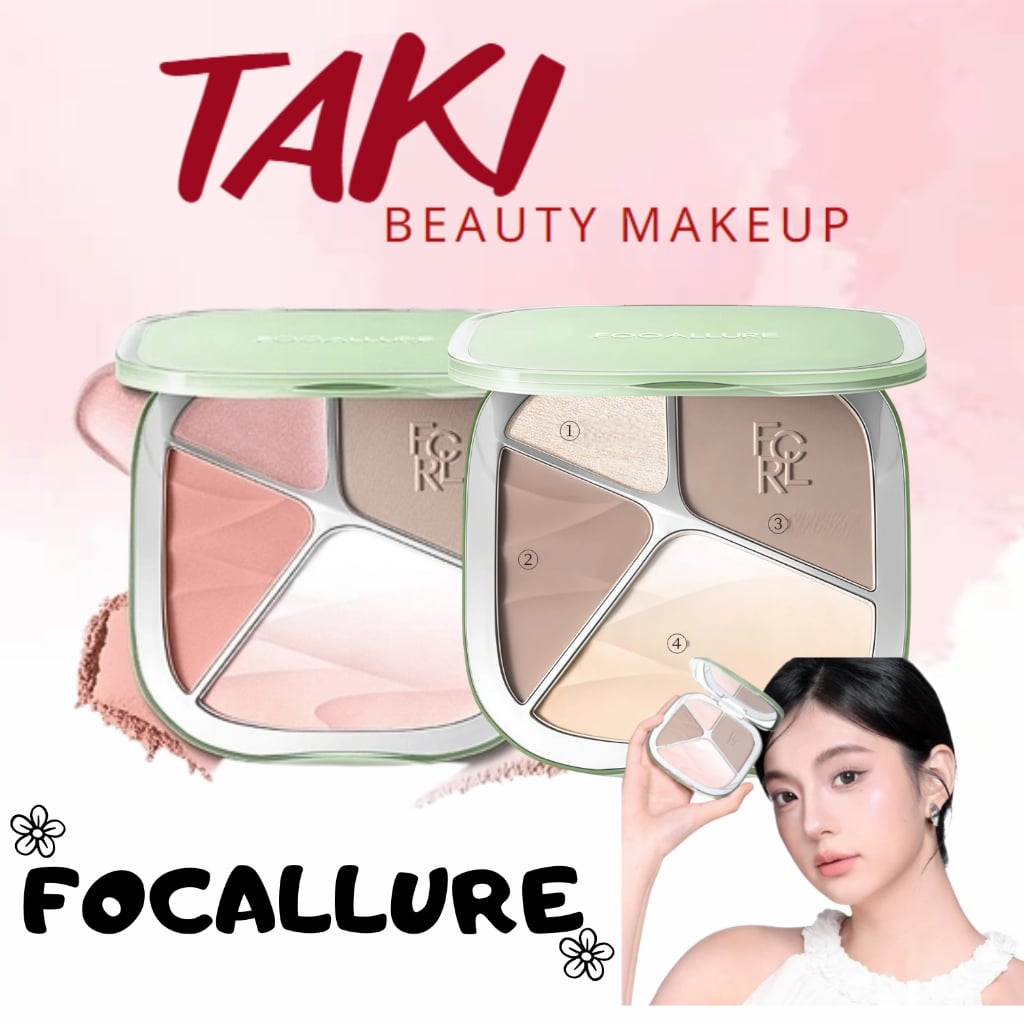  Phấn Tạo Khối 4 ô Focallure 4 Color Highlighter Contour Palette 15.5g 