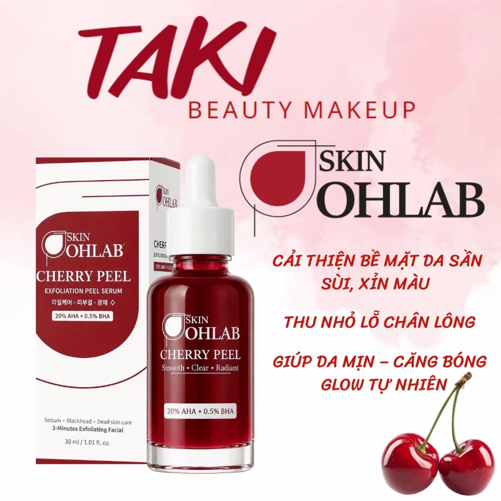  Tinh Chất Tẩy Tế bào Chết Cherry Peel Skin Ohlab AHA 20% + BHA 0.5% 30ml 