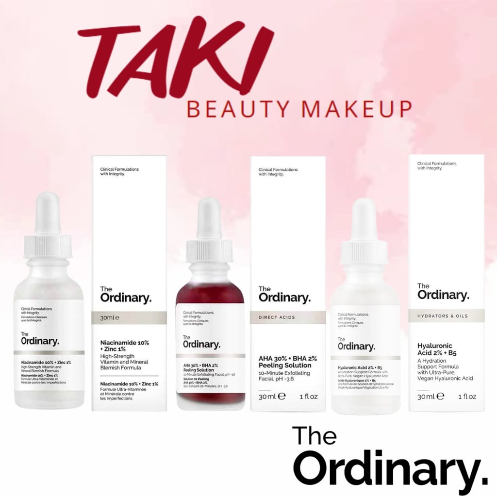  Serum The Ordinary Niacinamide 10% + Zinc 1% / Hyaluronic Acid 2% + B5 / The Ordinary AHA 30% + BHA 2% Peeling 30ml 