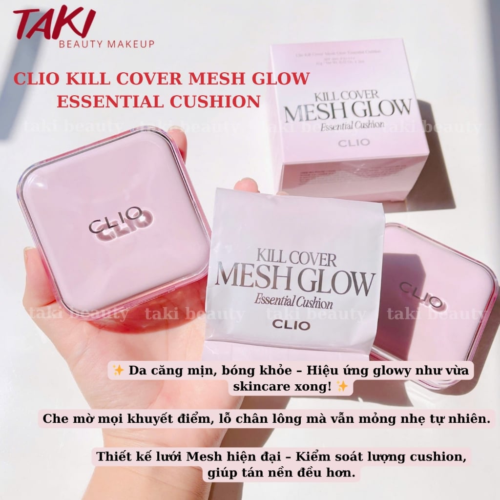 [NEW] Phấn Nước Clio Kill Cover Mesh Glow ESSENTIAL Cushion Kèm Lõi Refill