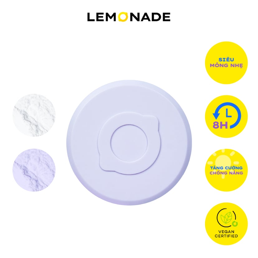  Phấn Phủ Bột Mỏng Mịn Kiềm Dầu Chống Nắng Lemonade Supermatte No Makeup Loose Powder 9g Tím 