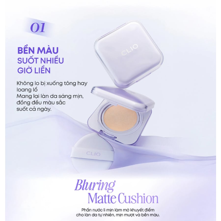 [ MỚI ] Phấn Nước Mịn Lì, Che Phủ Lỗ Chân Lông Clio Kill Cover Mesh Blur Cushion Kèm Lõi Refill (15gx2)