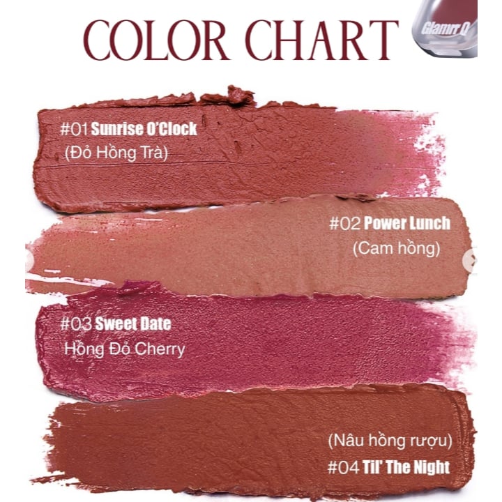 Má Hồng Kem 3in1 Đa Năng Mắt Má Môi Mịn Lì Glamrr Q Mellow Touch Lip C - Taki Beauty Makeup