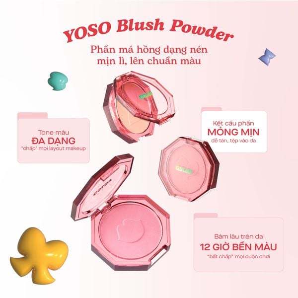  [NEW] Phấn Má Hồng Thuần Chay Gslay YOSO Blush Powder 5g 