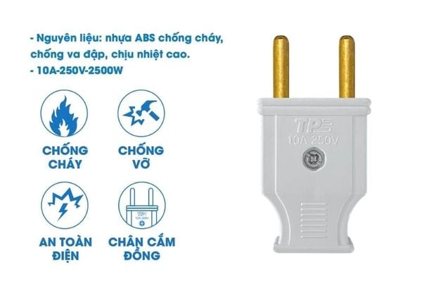 Phích cắm điện (đực) - Chui điện - Tiến Phát