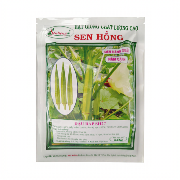 Hạt giống Đậu bắp năm cạnh SH27 50gr - Sen Hồng (V)