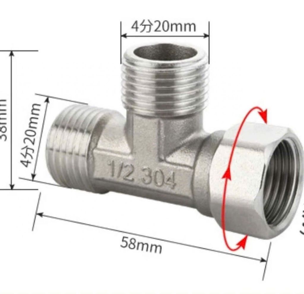 Tê cầu - Inox 304