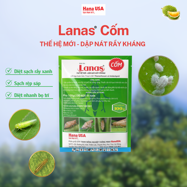 Thuốc trừ rầy Lanas ®  100gr (dạng Cốm)