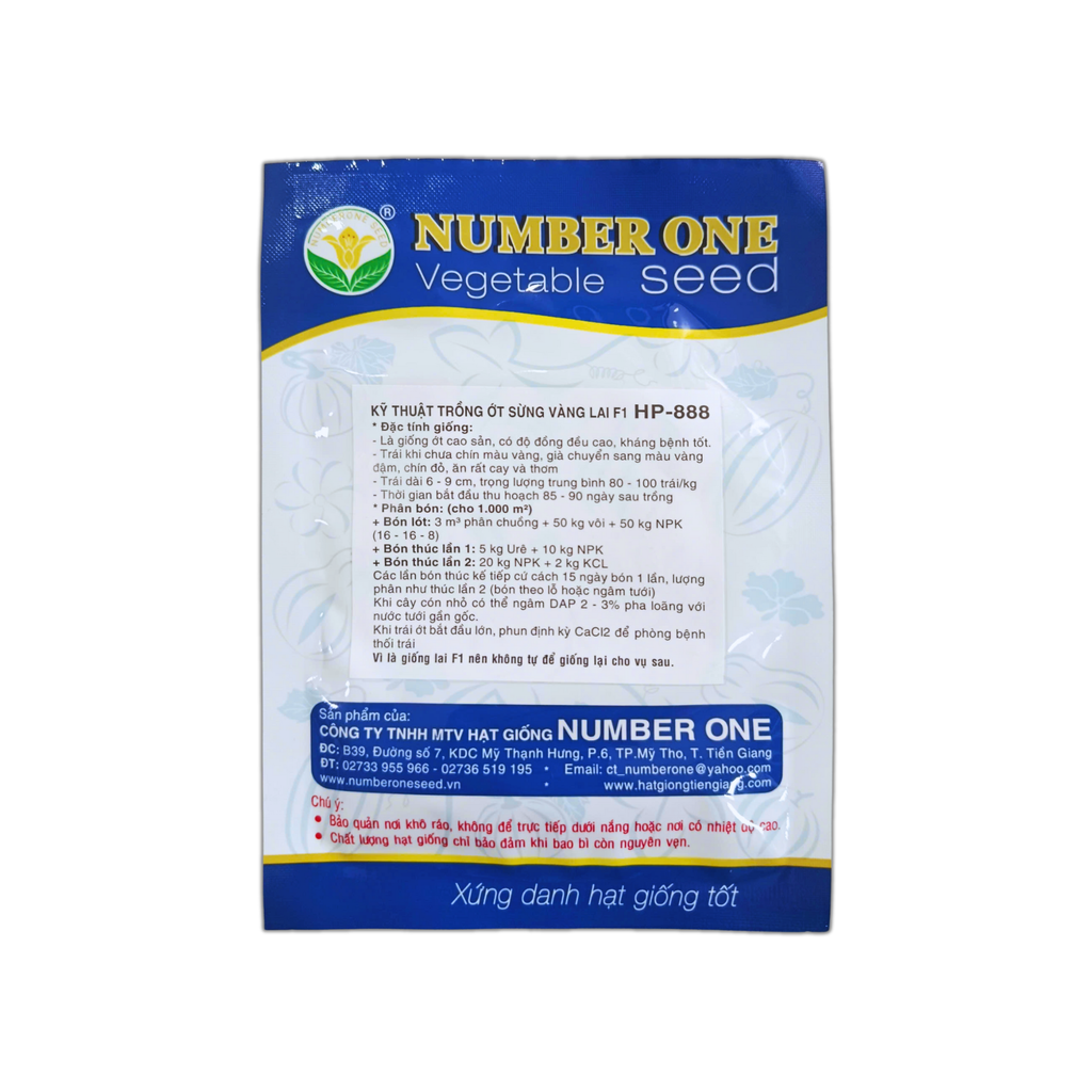 Hạt giống Ớt Sừng Vàng - Number One - HP-888 - 5gr