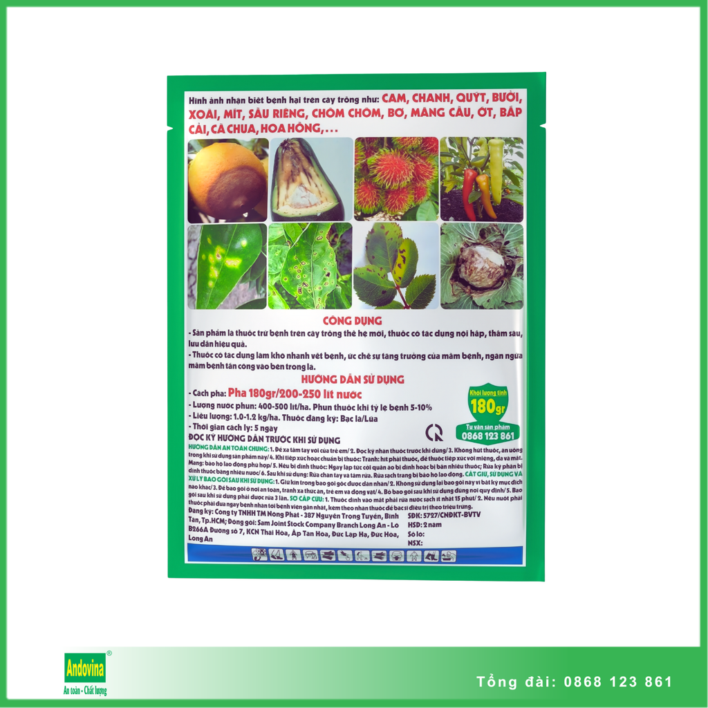 Thuốc trừ bệnh ĐẠI TÀI - Ấn Độ 180gr