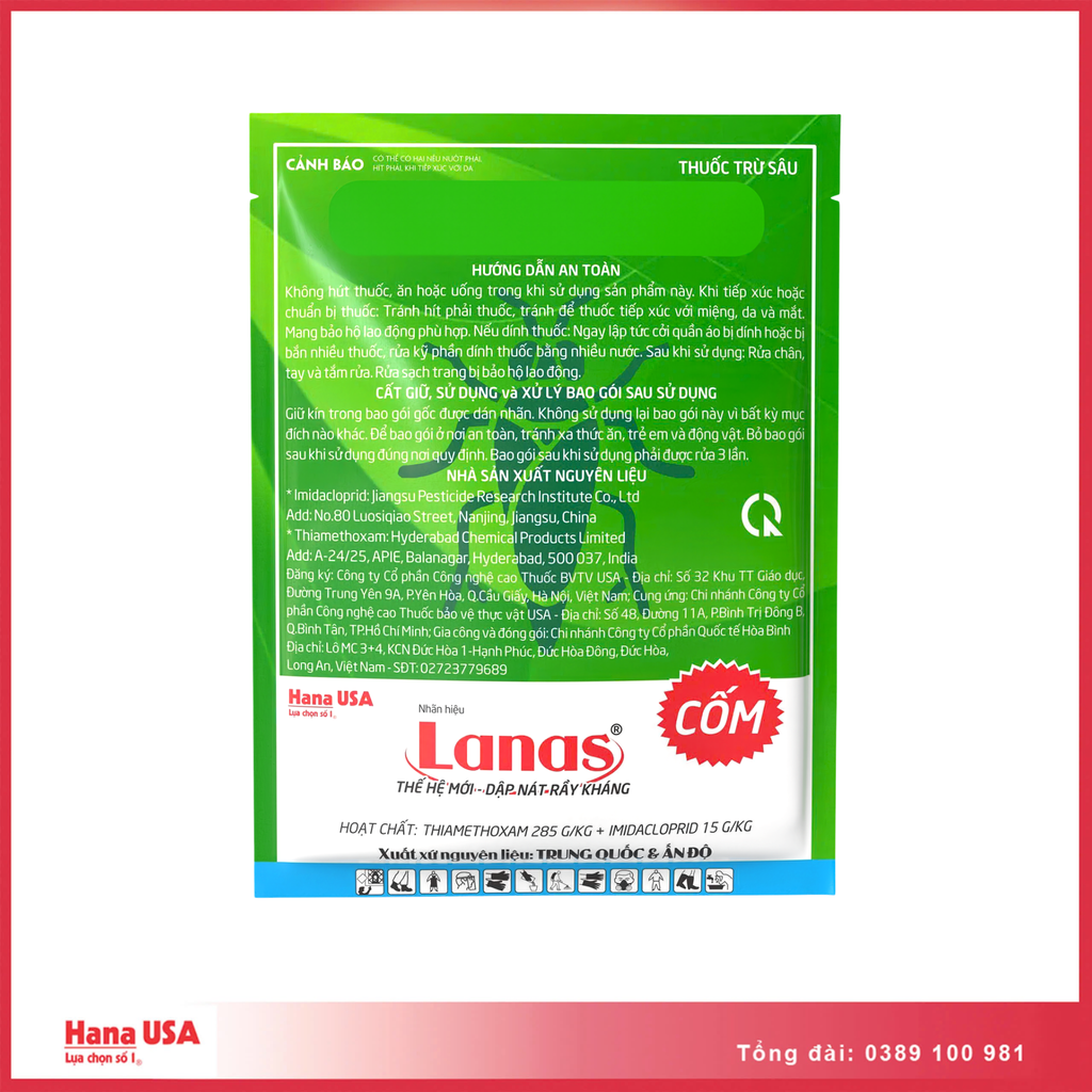 Thuốc trừ rầy Lanas ®  100gr (dạng Cốm)