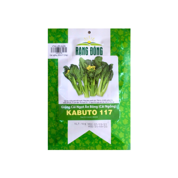 Hạt giống Cải ngọt ăn bông - Cải ngồng Kabuto 117 20gr