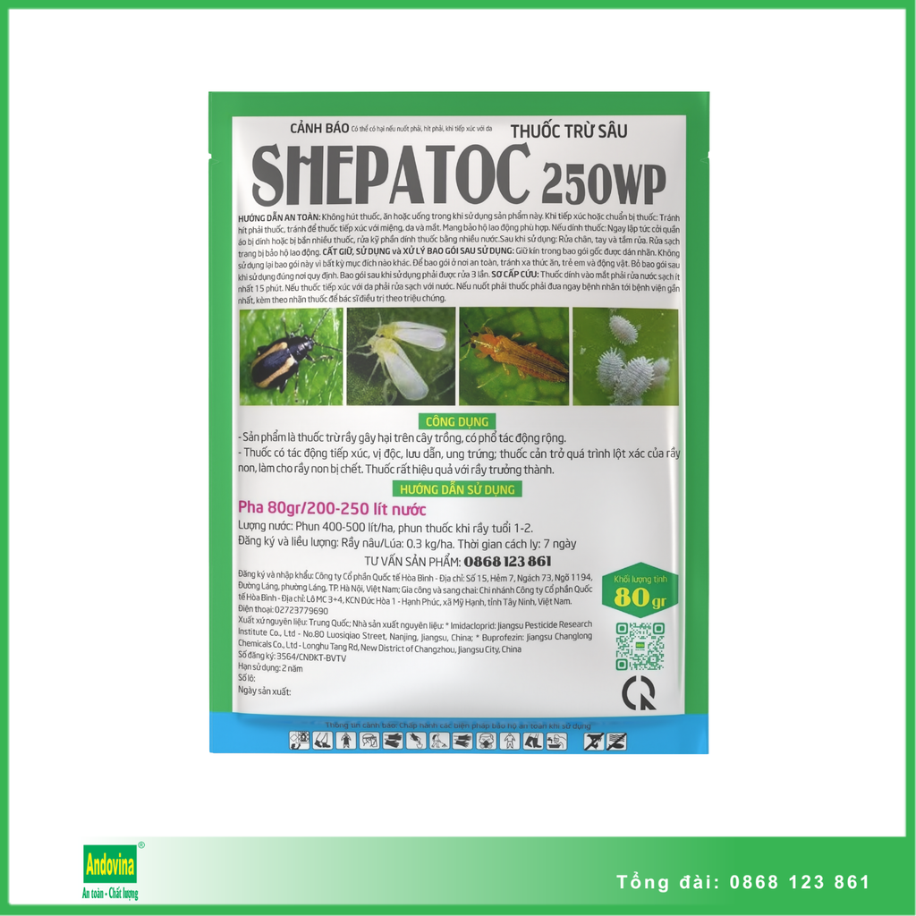 Nhãn hiệu Trùm rầy xanh 80gr