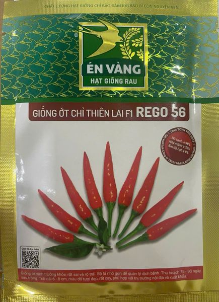 Hạt giống Ớt chỉ thiên lai F1 Rego 56 - Én Vàng