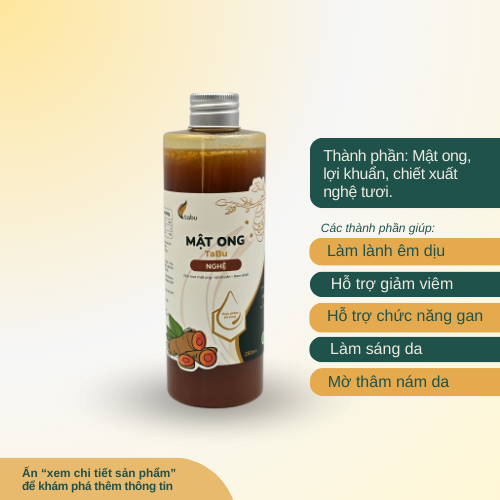  Mật ong  TaBu nghệ 250ml (mật ong lên men nghệ nâng cấp) 