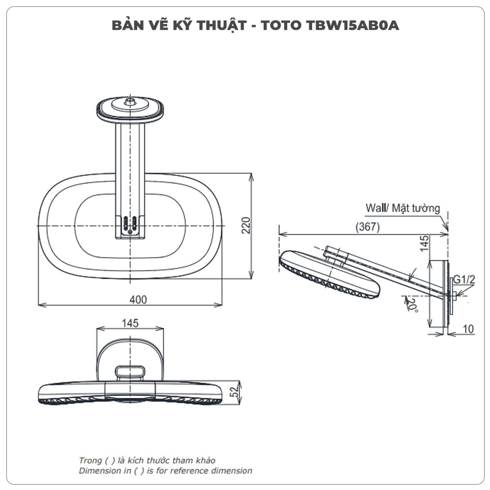Bát sen gắn tường TOTO TBW15AB0A