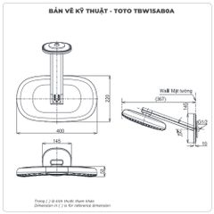 Bát sen gắn tường TOTO TBW15AB0A