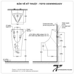 Bồn tiểu nam cảm ứng TOTO USWN902ASV