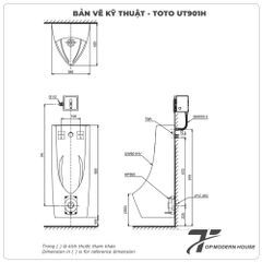 Bồn tiểu nam treo tường TOTO UT901H