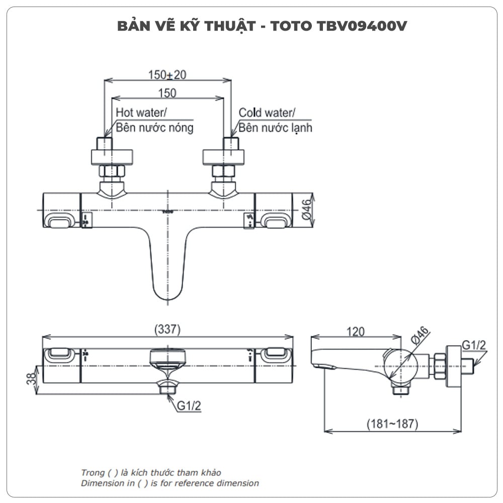 Củ sen nhiệt độ TOTO TBV09400V