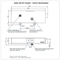 Củ sen nhiệt độ TOTO TBV10400V kèm kệ để đồ