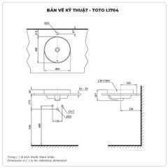 Lavabo đặt bàn TOTO L1704