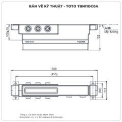 Van âm tường 3 đường nước TOTO TBN11DC0A