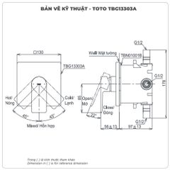 Van sen âm tường TOTO TBG13303A/TBN01001B