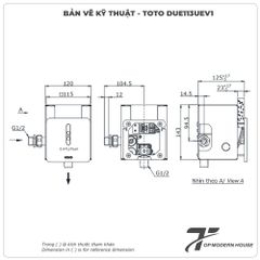 Van xả cảm ứng tiểu nam TOTO DUE113UEV1 (Điện)