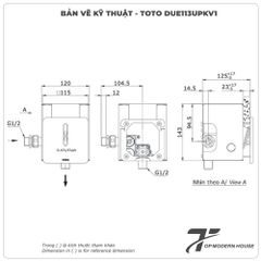 Van xả cảm ứng tiểu nam TOTO DUE113UPKV1 (Pin)