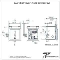 Van xả cảm ứng tiểu nam TOTO DUE115UPEV1
