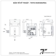 Van xả cảm ứng tiểu nam TOTO DUE126UPEA (mã cũ DUE126UPE) (Điện)