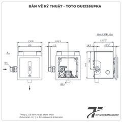Van xả cảm ứng tiểu nam TOTO DUE126UPKA (mã cũ DUE126UPK) (Dùng pin)