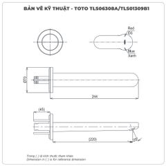 Vòi chậu gắn tường TOTO TLS06308A/TLS01309B1 (Dáng vòi dài)