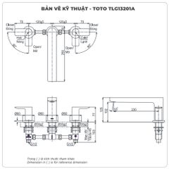 Vòi lavabo 3 lỗ TOTO TLG13201A