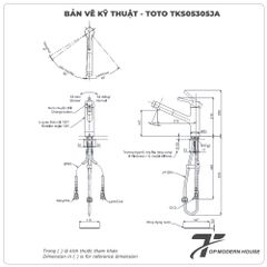 Vòi rửa bát TOTO TKS05305JA nóng lạnh