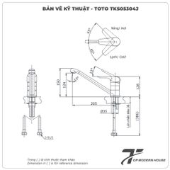 Vòi rửa bát TOTO TTKC301FV nóng lạnh