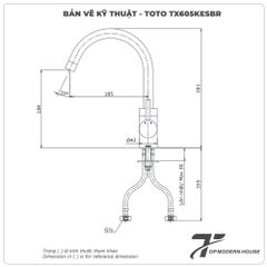 Vòi rửa bát TOTO TX605KESBR nóng lạnh