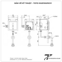 Van xả cảm ứng tiểu nam TOTO DUE115UPKV1 (Pin)