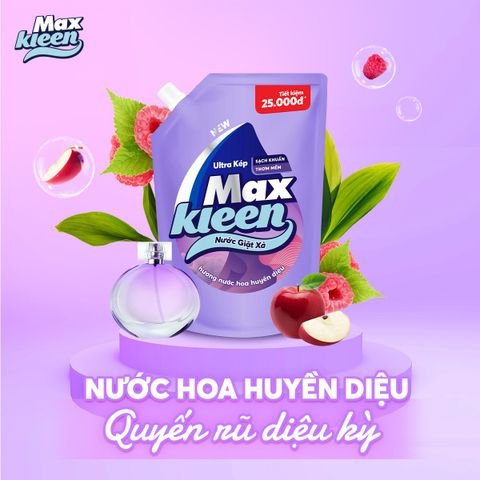 [BÌNH TÂN] Combo 2 Túi Nước Giặt Xả MaxKleen 3.8kg