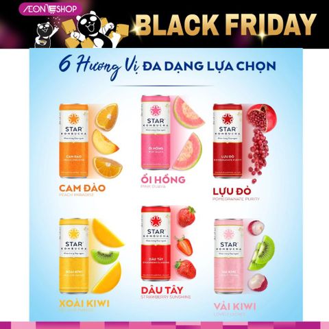 [BÌNH TÂN] Combo 6 Thức Uống Lên Men Star Kombucha 250ml (Giao Vị Ngẫu Nhiên)