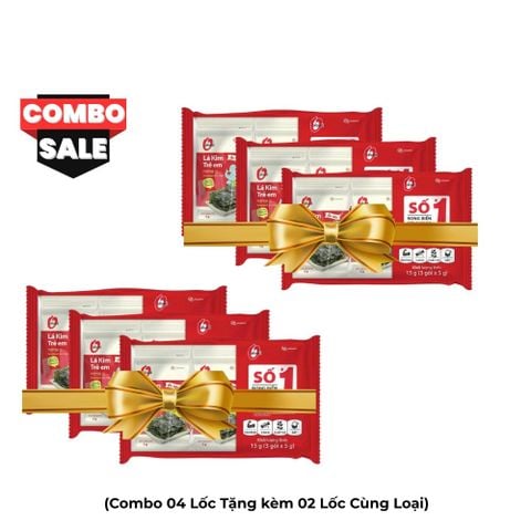 [HÀ ĐÔNG] Combo 4 Lốc Lá Kim Trẻ Em Miwon 5g Tặng 2 Lốc Cùng Loại