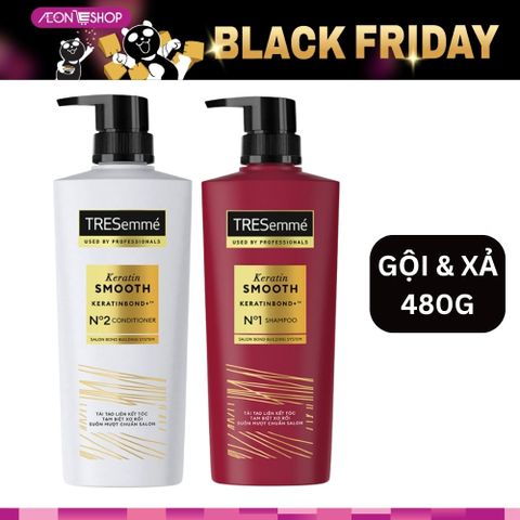 [HÀ ĐÔNG] Combo Gội Xả TRESemmé Keratin Smooth Vào Nếp Suôn Mượt 480g