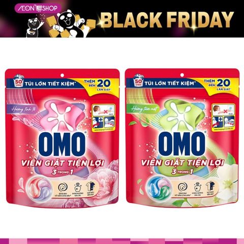 [BÌNH TÂN] Viên Giặt 3in1 Omo Gói 50 Viên x 10.5g - Hương Tinh Tế/Hương Tươi Mát