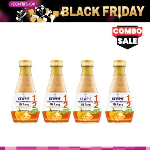 [BÌNH TÂN] Combo 4 Xốt Dressing Mè Rang Kewpie 1/2 Chất Béo 210ml