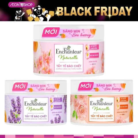 [BÌNH TÂN] Combo 2 Hộp Tẩy Tế Bào Chết Enchanteur Naturelle Hương Hoa Oải Hương/Hoa Hồng/Hoa Diên Vĩ 250g