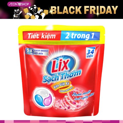 [HÀ ĐÔNG] Viên Giặt Xả Lix Sạch Thơm Hương Nước Hoa 34 Viên x 15g