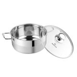  [BÌNH TÂN] Bộ 3 Nồi Inox 201 Elmich Smartcook 3 Đáy Có Tay Cầm 16cm/20cm/24cm 